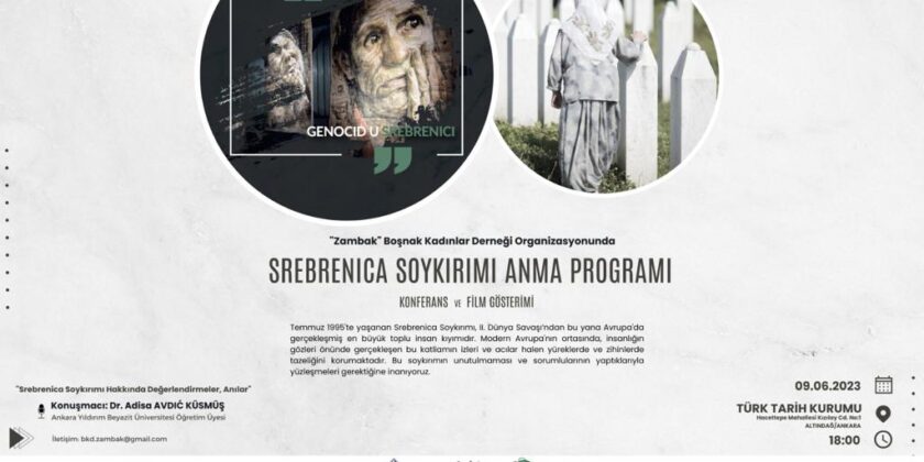 Srebrenica Soykırımı Anma Programı Düzenlenecektir