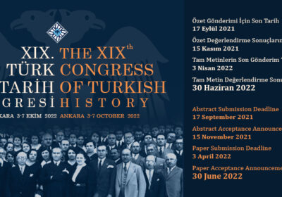 XIX. Türk Tarih Kongresi tam metin değerlendirme süreci tamamlandı