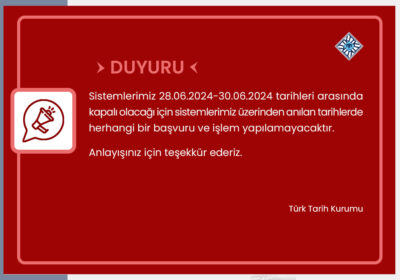 Sistem Kesintisine İlişkin Duyuru