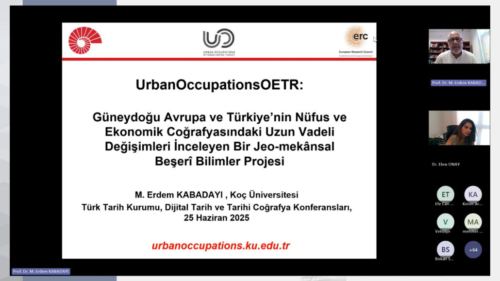 Prof. Dr. M. Erdem Kabadayı Dijital Tarih ve Tarihî Coğrafya Konferanslarımıza Konuk Oldu