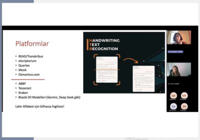 Dijital Tarih ve Tarihî Coğrafya Konferansları’nın Konuğu Dr. Sümeyye Akça Oldu