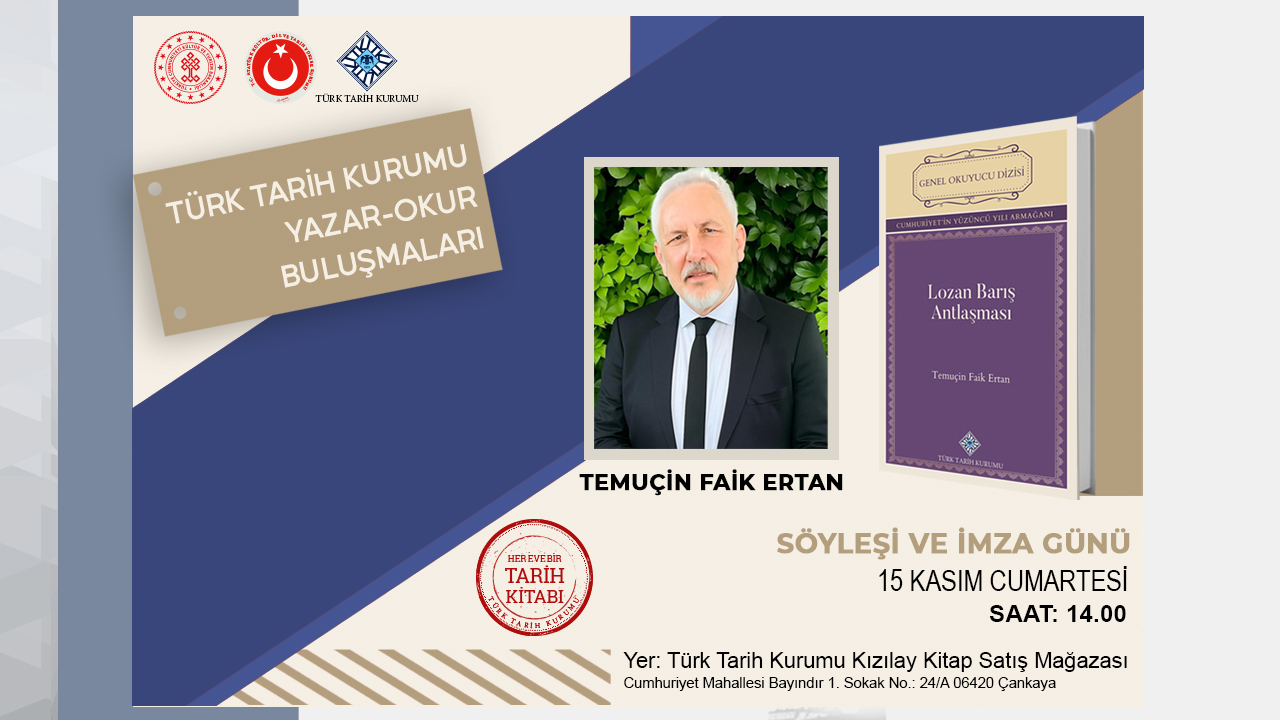 Yazar-Okur Buluşmaları’nın Konuğu: Prof. Dr. Temuçin Faik Ertan