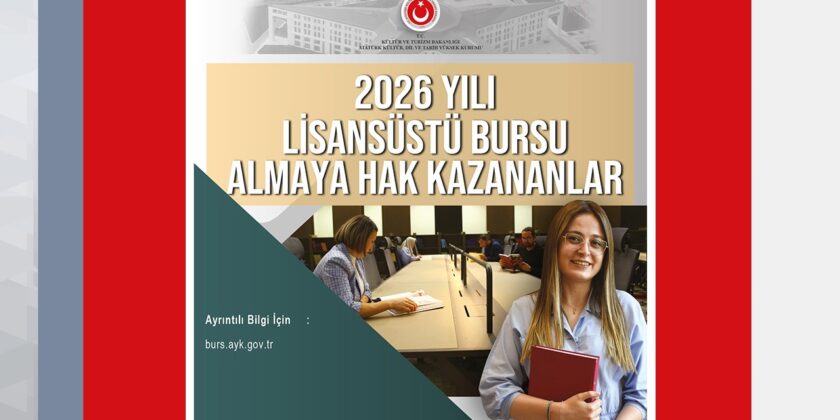2026 Yılı Lisansüstü Burs Sonuçları