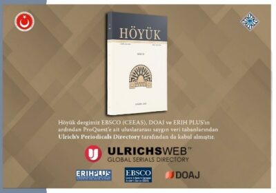 Höyük Magazine Begins to be Scanned in Ulrich’s Periodicals Directory