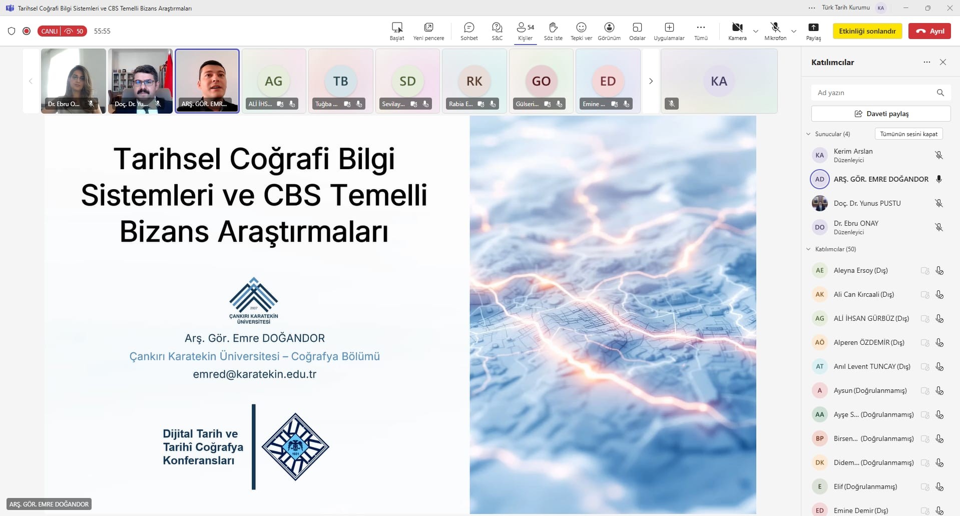 Emre Doğandor was the guest of Digital History and Historical Geography Conferences