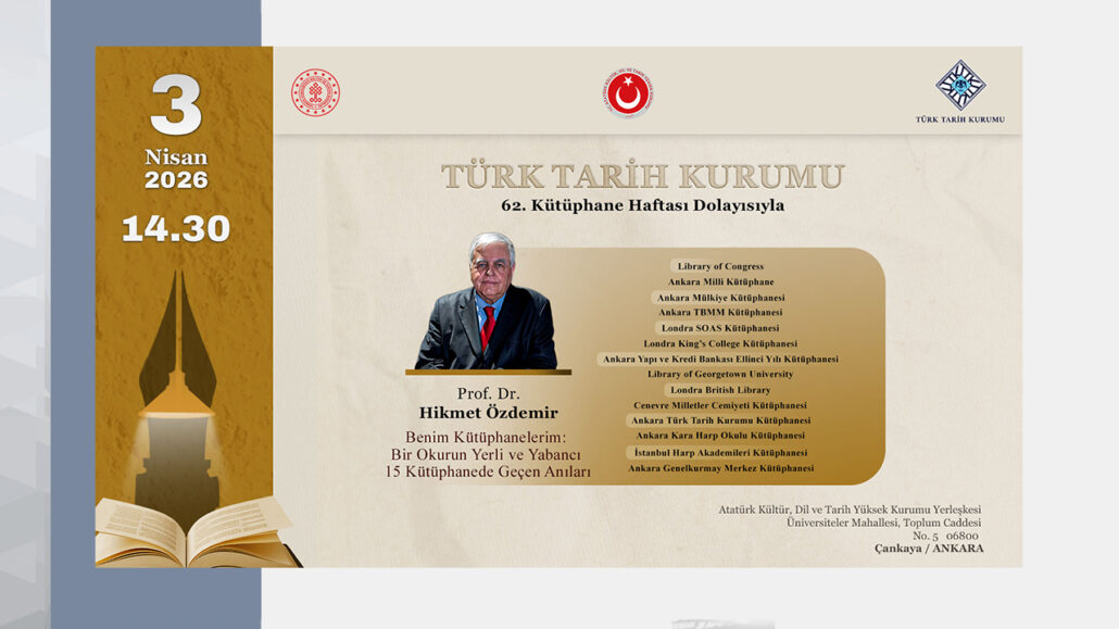 “Benim Kütüphanelerim: Bir Okurun Yerli ve Yabancı 15 Kütüphanede Geçen Anıları” Konferansı