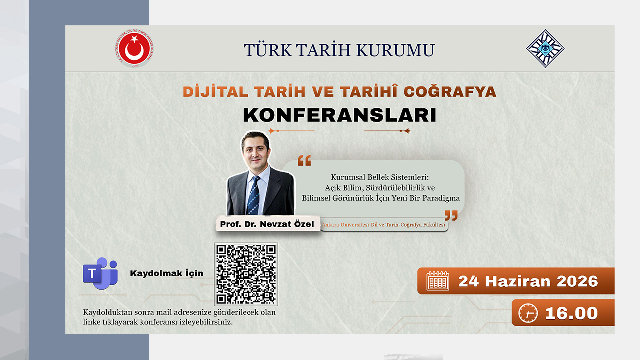 Dijital Tarih ve Tarihî Coğrafya Konferanslarının Konuğu Prof. Dr. Nevzat Özel